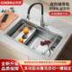 新款 SUS304不锈钢大单槽耐刮耐磨压纹双轨道多功能洗碗水槽洗沥切