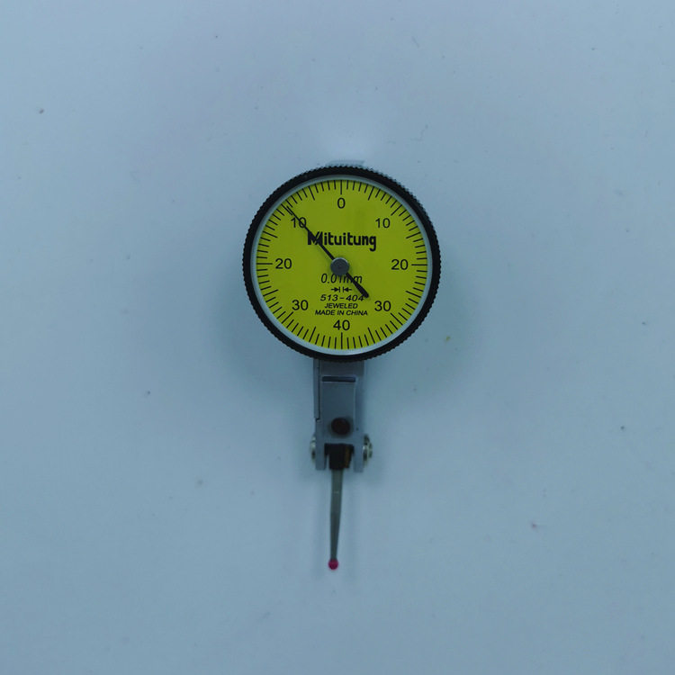 杠杆百分表0-0.8mm红宝石测头杠杆表表座靠表小表盘32mm