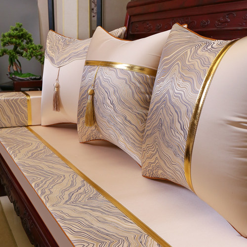 新中式红木沙发坐垫中国风实木沙发垫罗汉床垫子五件套防滑可定制