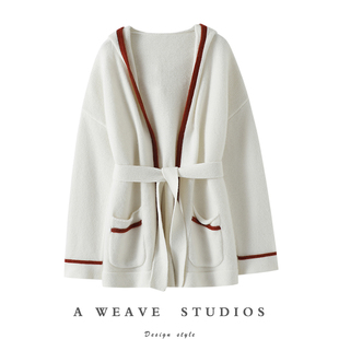 慵懒风羊绒毛衣大外套 女中长款 又被迷住了 加厚100%纯山羊绒开衫