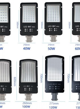 led路灯头小金豆灯头3p0w50w100w220v市政路灯小区农村照明道路灯