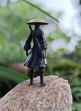 江湖故人古风武侠剑客刀客侠客桌面小摆件微景观微缩人物模型男生