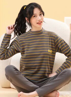冬季学生内衣秋衣卫生裤棉u毛衫紧身加绒纯棉保暖加厚打底少女高