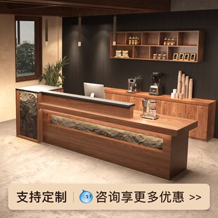 复古中式工业风j酒吧前台桌接待吧台收银台饭店餐饮火锅烧烤店民