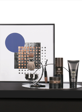 轻奢样板间卫浴剃须刀摆件装饰品洗手卫生间展厅浴室柜托盘组合