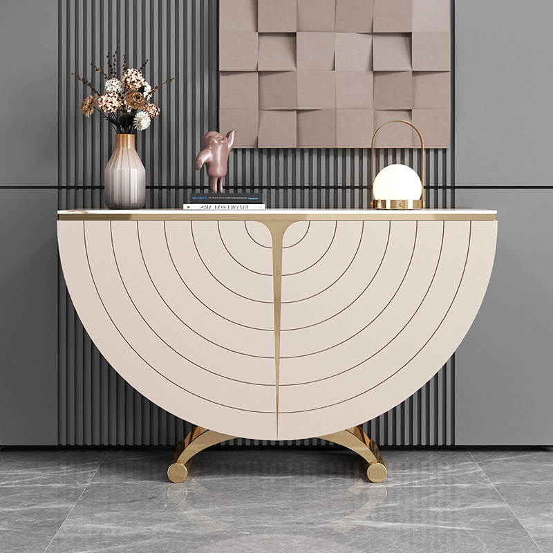 轻奢入户玄关柜进门隔断装饰柜现代简约岩板过道柜客厅实木储物柜