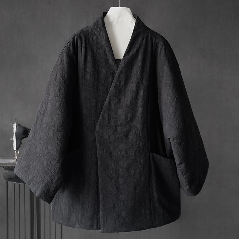 秋冬男士休闲复古棉麻汉服棉衣道袍宽袖口七分袖中式棉衣外套保暖,男装,汉服,淘宝优惠券,粉丝福利购,淘宝优惠卷