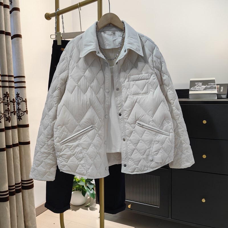 轻薄羽绒服女短款2024秋冬新款韩系休闲宽松通勤百搭羽绒上衣外套
