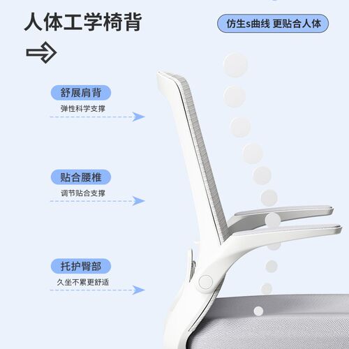 办公椅弓形电脑h椅家用会客椅会议椅工学椅网布椅子舒适久坐书房