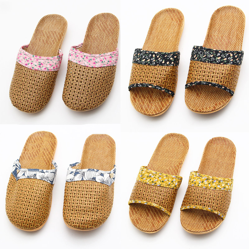 情侣亚麻拖鞋藤草编织拖鞋夏季女室内家居防滑草席家用地板凉拖男,居家布艺,居家亚麻拖鞋,淘宝优惠券,粉丝福利购,淘宝优惠卷