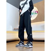 秋冬款 加绒 大童男装 青少年裤 子男孩初中高中学生潮流帅气运动卫裤