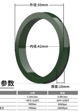 墨绿色聚氨酯油封密封圈ODU/YXD/U1/USP 10 20 30 40 50 60 70 80