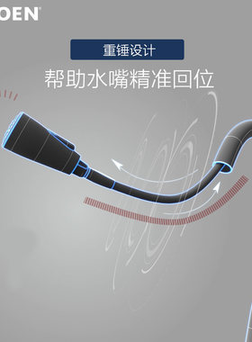 摩恩冷热水龙头抽拉式水槽单把手下拉菜盆厨房龙头7402C/7402SRS