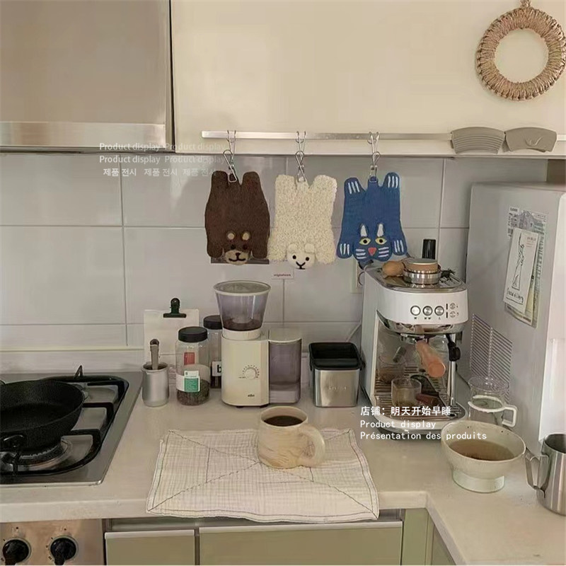 出口款小杯垫  创意可爱动物手工羊毛毡杯垫隔热垫厨房用品包邮