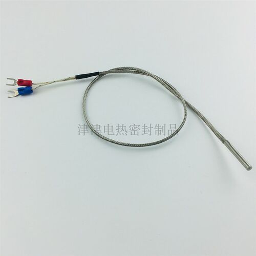 热电偶测温线4*30不锈钢探头K型E型PT100铂铑电阻丝屏蔽线传感器