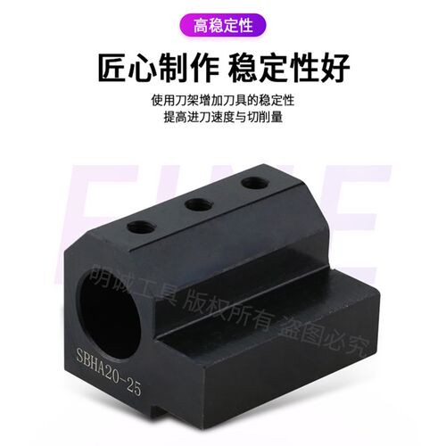 数控车床内径辅助刀座U钻刀座刀架内孔导套SBHA16/20/25/32/40/50