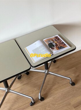 DPstudio 伊姆斯方形带滚轮茶几可移动边几设计师办公桌会议桌