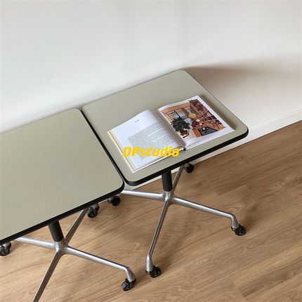 DPstudio 伊姆斯方形带滚轮茶几可移动边几设计师办公桌会议桌