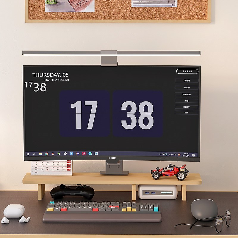 轻奢电脑增高架底座笔记本显示器置物架收纳支架办公桌垫高台式