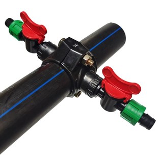 分水鞍座四通主管接滴灌带接头阀门灌溉设备取水阀接口配件浇水优