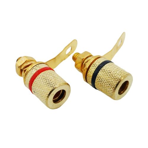 镀金音箱接线柱功放喇叭接线柱音响接线柱banana香蕉头插座音频桩