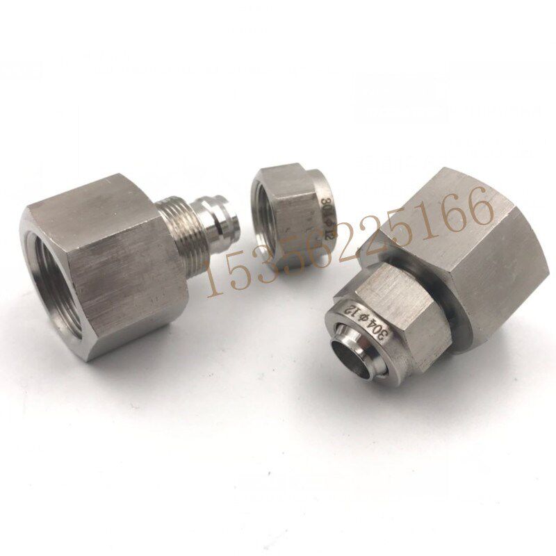 不锈钢304终端直通快拧/内丝/PU四氟管快速接头内螺纹ZG1/8--6