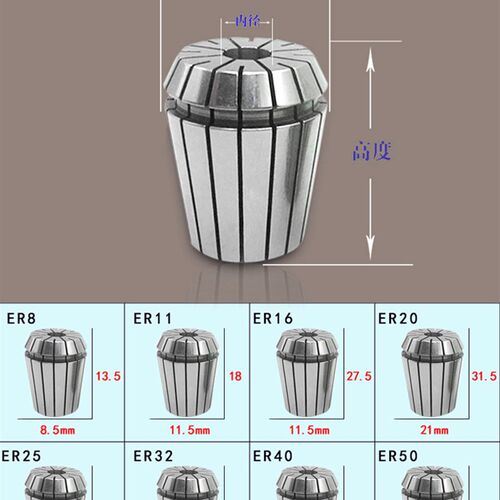 台湾进口ER筒夹 ER25夹头 高精度0.008mm 弹性夹头 ER25 弹簧嗦咀