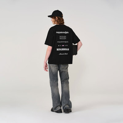 NPNG 立体贴布绣短袖T恤男重磅纯棉cityboy街头时尚情侣上衣