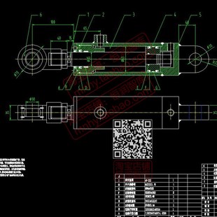 单杆双作用活塞式液压缸设计CAD图纸源文件装配图缸筒活塞杆缸筒