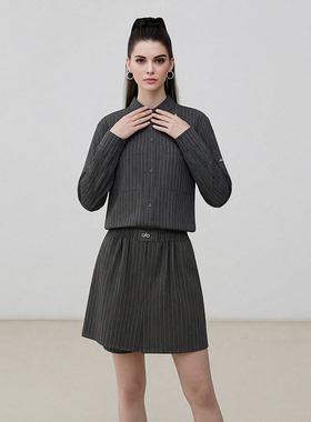 ALOGANT宁宁宁卓艺同款条纹韩式时尚衬衫套装|A10032.