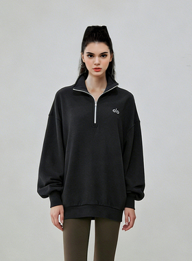 ALOGANT立领半拉链抓绒卫衣|A10056.