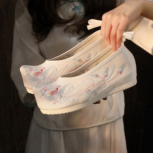 【语鸢】新款汉服绣花鞋女学生古风绣花鞋女搭配汉服内增高古风鞋