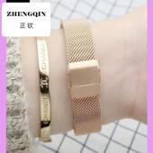 适用代用dw同款 丹尼尔惠灵顿女金属表带米兰男不锈钢28表链卡西欧