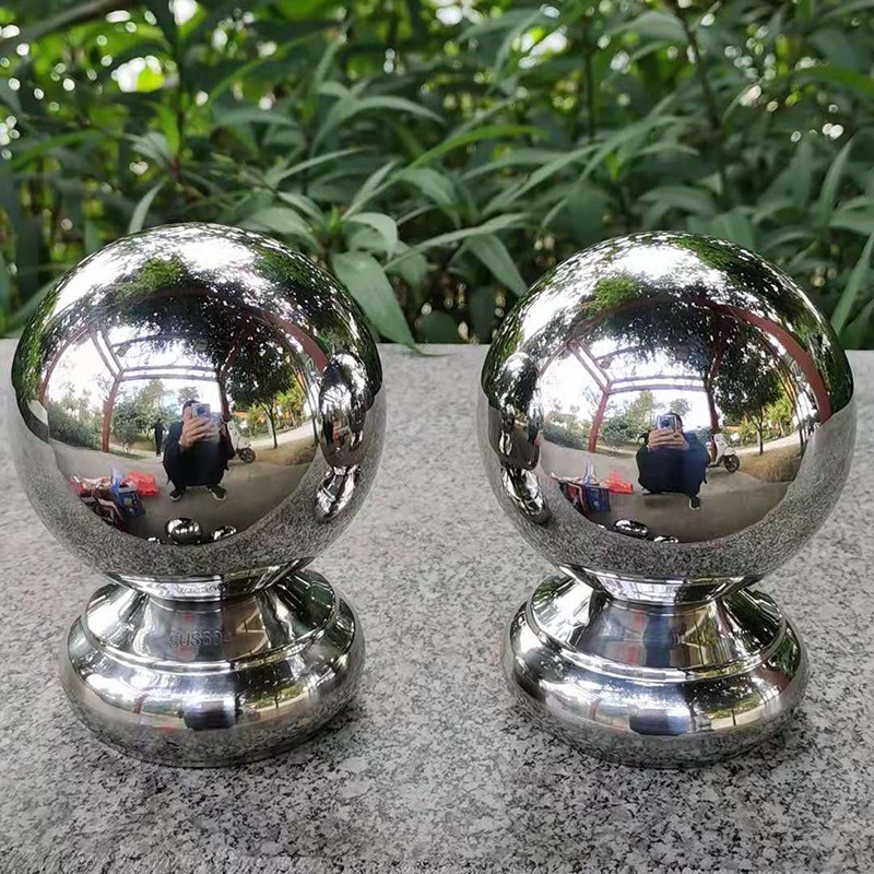 不锈钢连体空心球托座圆管装饰球座楼梯装饰圆球38/51/60/63/76球