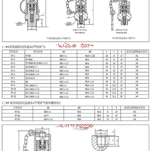 测压接头 PT-1 PT-2 PT-3 Pt-5 PT6pt-7液压高压测试接头单向阀