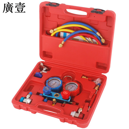 汽车雪种表 加氟表 冷媒表 R134A/R22/R410制冷压力表 带油