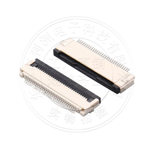 FPC/FFC扁平连接器0.5MM翻盖式下接8/10/20/40/60P/FPC软排线插座