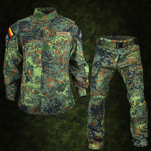 德国斑点丛林作训服ACU野战服国产复刻GSG9特种作战臂章Flectarn