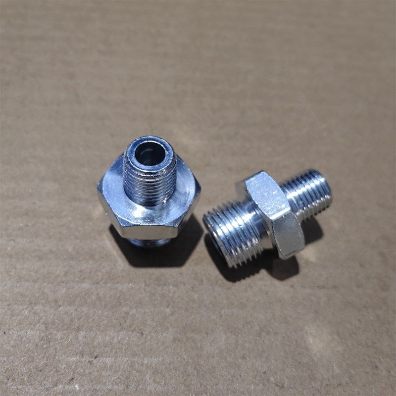 外丝M181.5组转Zg1/4外丝2分高压铁接头13变18镀白锌1802