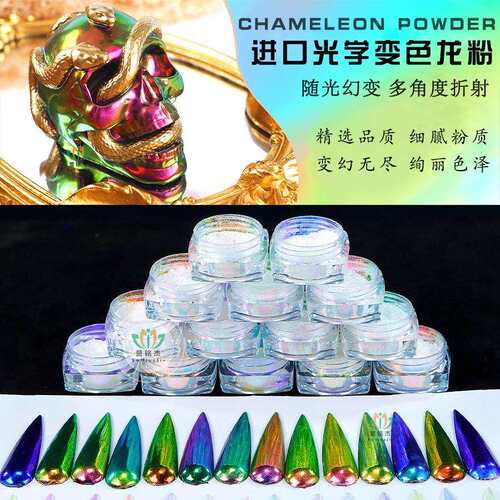 光学变色龙粉工艺品汽车喷涂印刷注塑角度变色粉霓虹魔镜粉珠光粉 - 封面