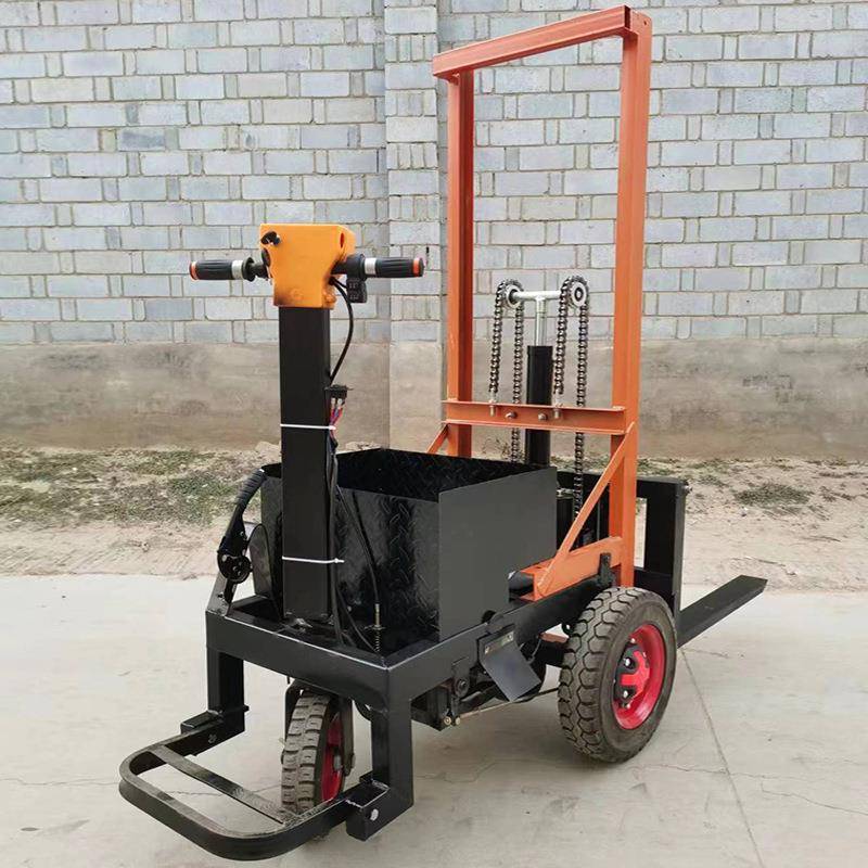 站驾式堆高叉车全电动200/500KG升降堆垛车倾斜托盘升高搬运车