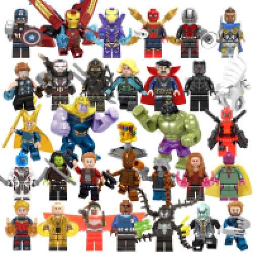 YMX003超级英雄系列32款热销拼装小颗粒积木人仔玩具
