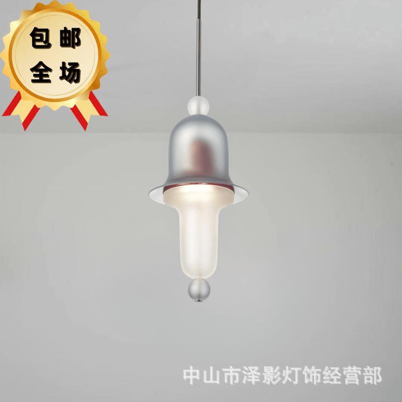 艺术灯饰意大利设计师风格后现代简约餐厅玻璃吊灯床头吧台小吊灯