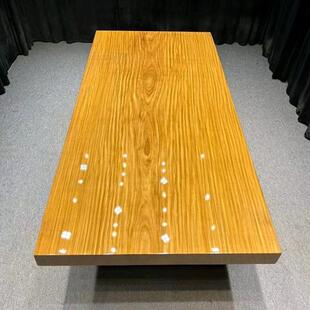 去客厅化大板书桌实木大板茶桌非洲柚木餐桌原木色办公桌工作台