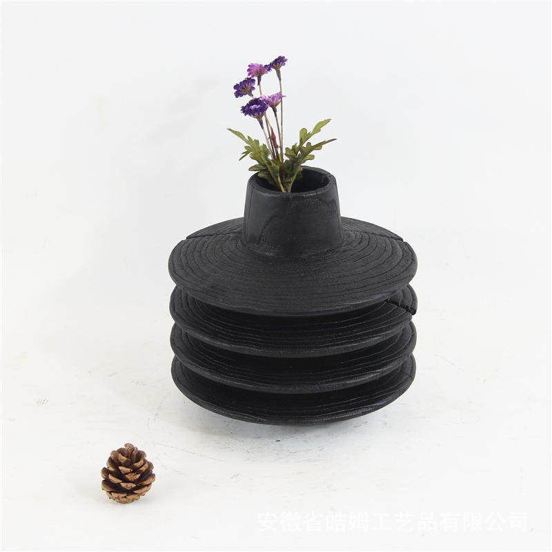 销售手制新中式碳化栗木哑铃黑色花瓶家居别墅艺术装饰摆件,畜牧/养殖物资,畜牧/养殖器械,淘宝优惠券,粉丝福利购,淘宝优惠卷