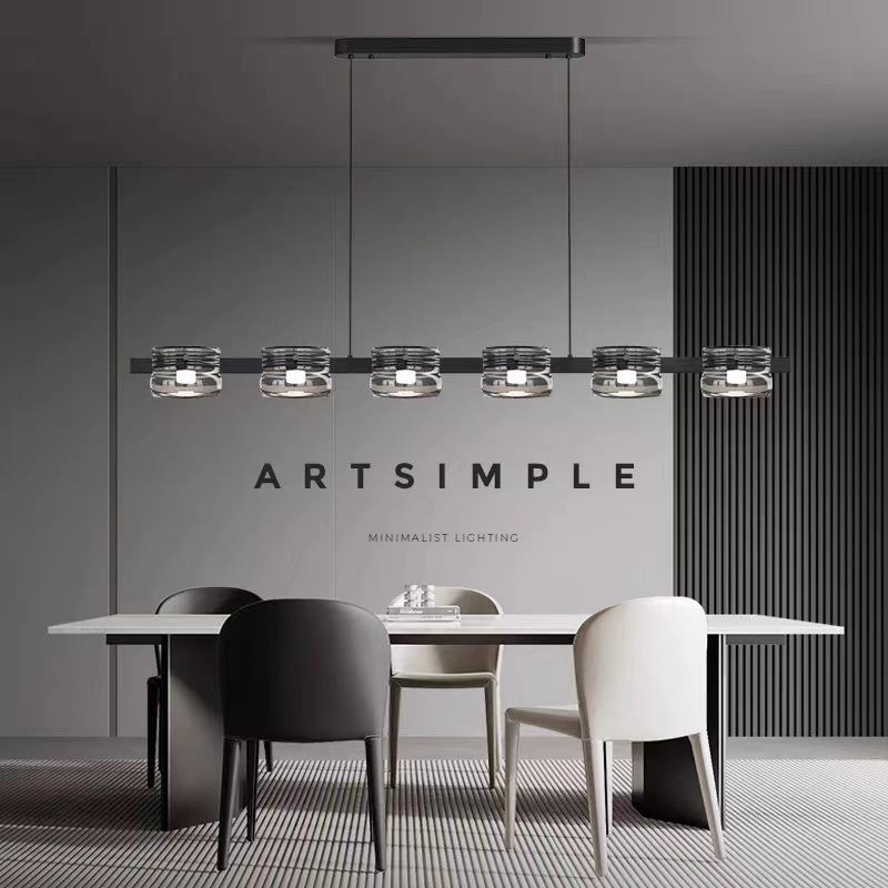 意式极简餐厅吊灯现代简约轻奢高端全光谱餐桌吧台岛台新款护眼灯