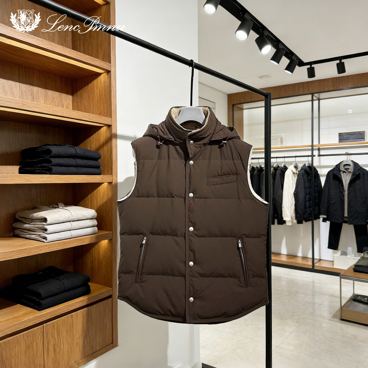 lp冬季新款连帽按扣老钱风加厚舒适休闲商务马甲背心羽绒服外套男,男装,常规马甲,淘宝优惠券,粉丝福利购,淘宝优惠卷