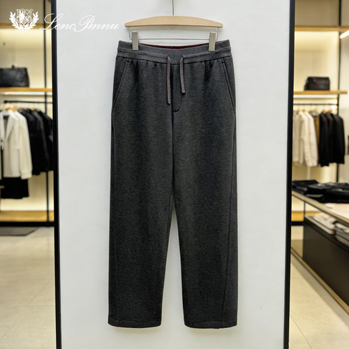 lp老钱风系绳撞色百搭休闲长裤男