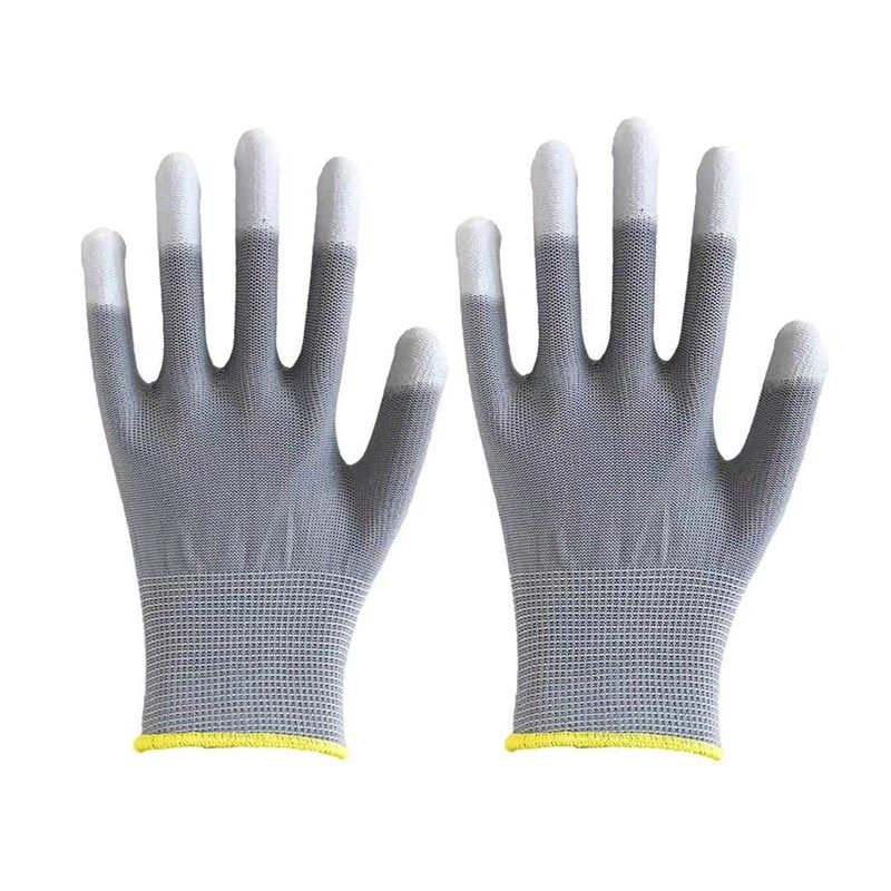 12双白黑灰色PU涂指涂掌防静电劳保手套耐磨防滑工作尼龙带胶干活,搬运/仓储/物流设备,其他起重搬运设备,淘宝优惠券,粉丝福利购,淘宝优惠卷