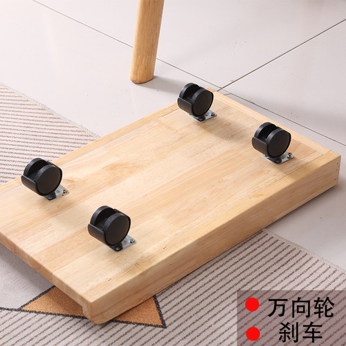 纯实木主机架电脑可移动带轮子主机托架机箱滑轮机架台式架置物架